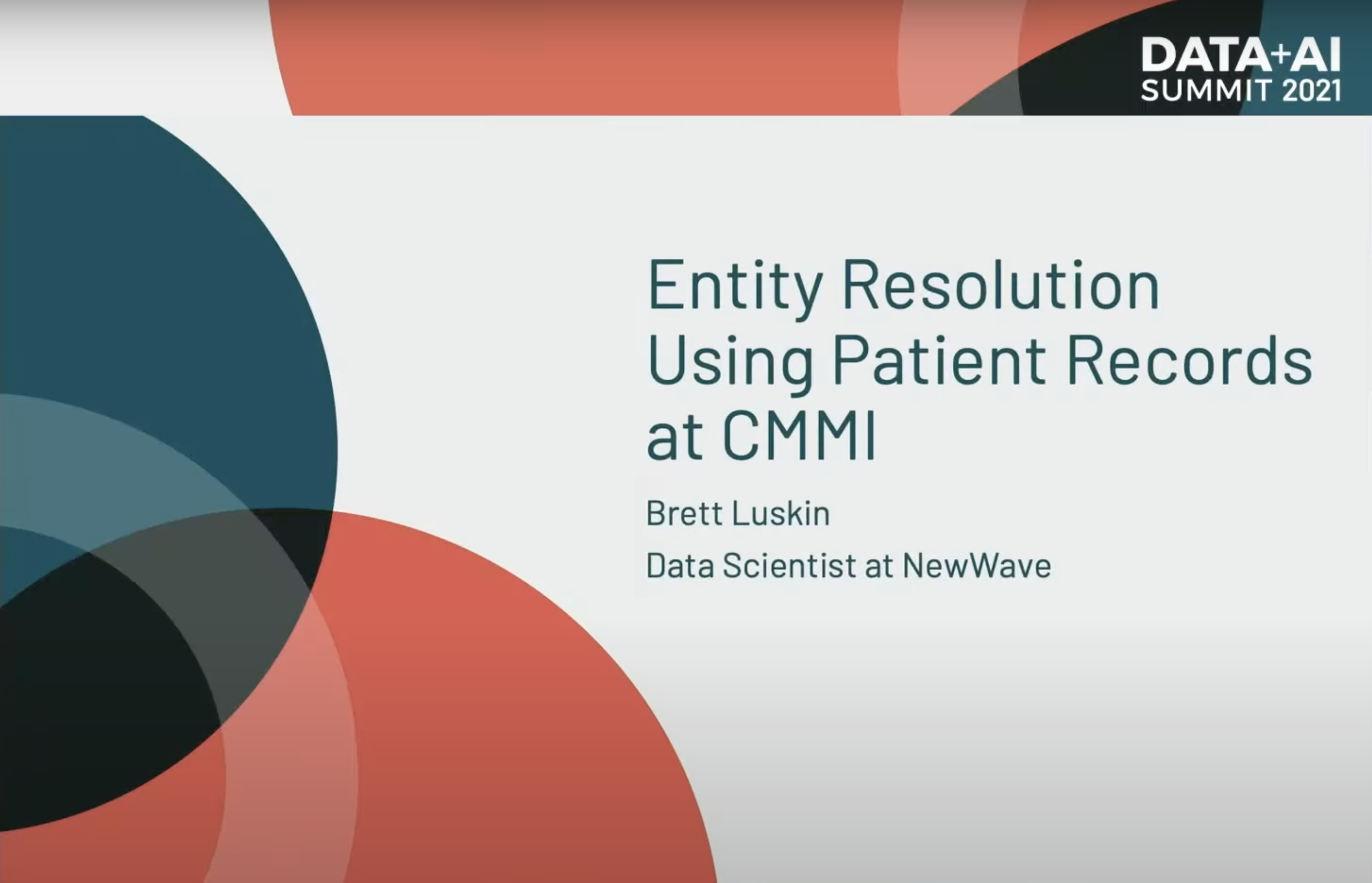 Brett Luskin webinar: CMMI, Entity Resolution